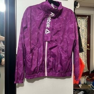 Reebok windbreaker size medium purple zip up